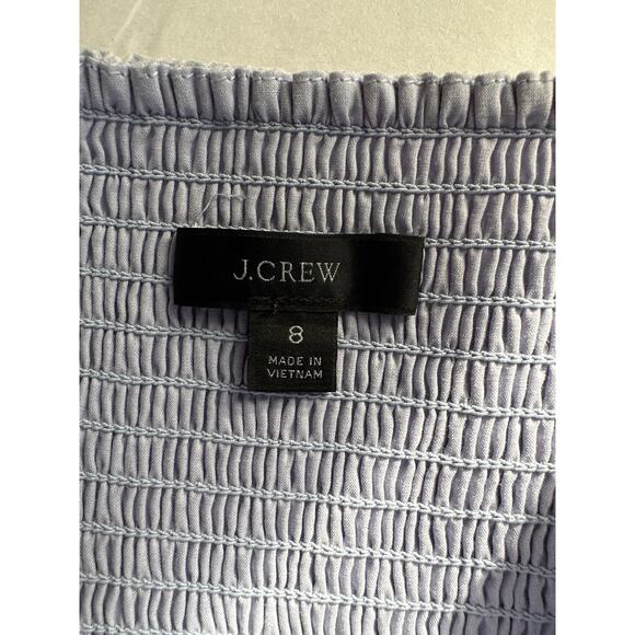 J. Crew Button Front Eyelet Dress Periwinkle Gray Size 8 - Picture 8 of 13